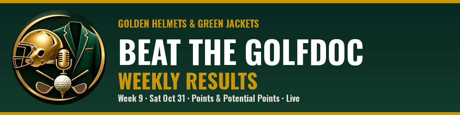 Beat the GolfDoc: Weekly Results
