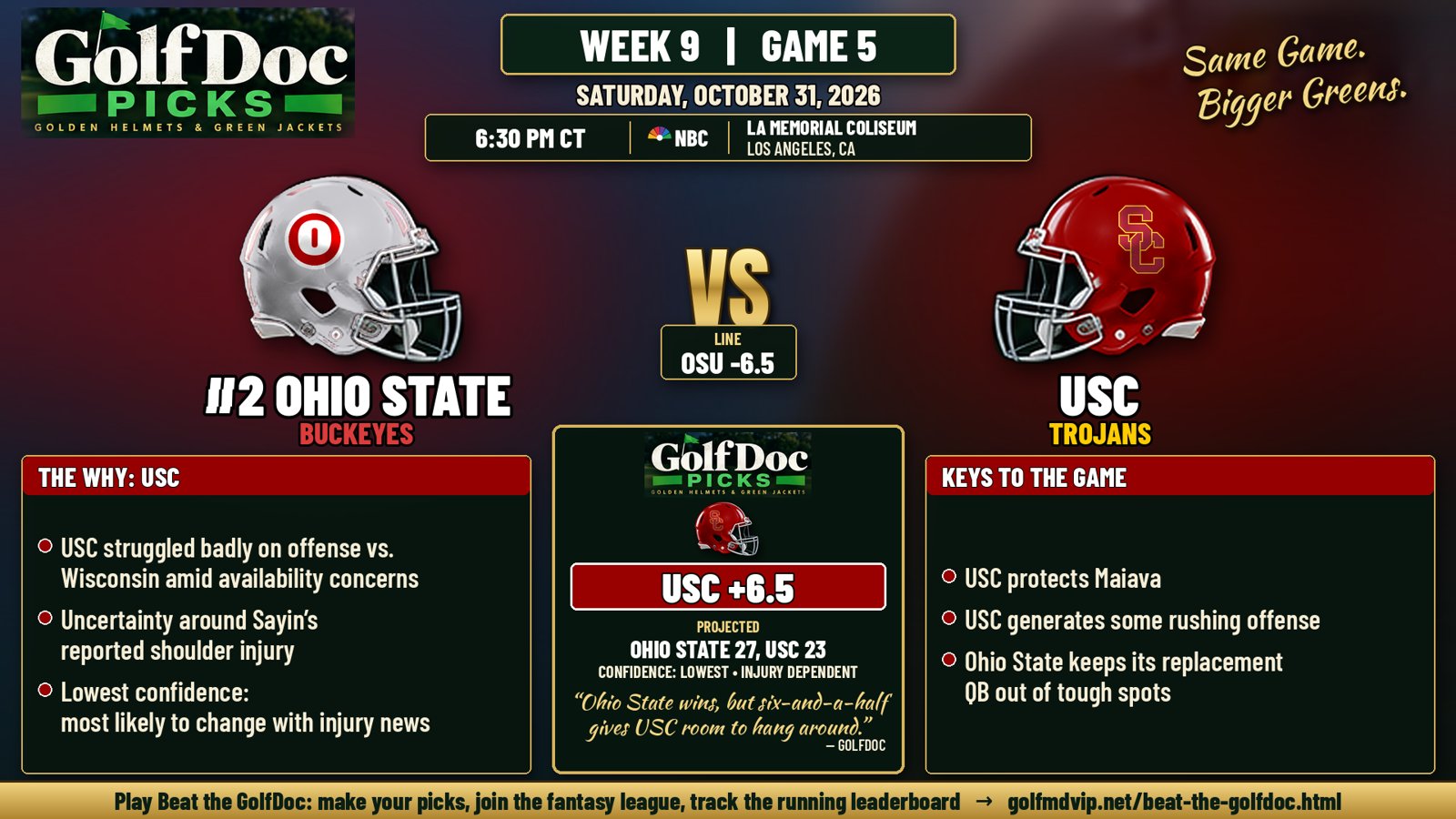 Week 9: USC vs Ohio State